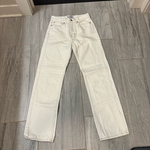 BDG Cream Straight Leg Jeans - Picture 2 of 8